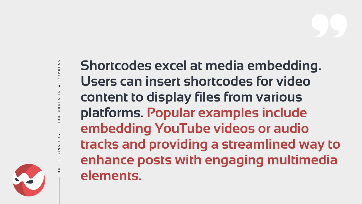 Embedding Media with Shortcodes