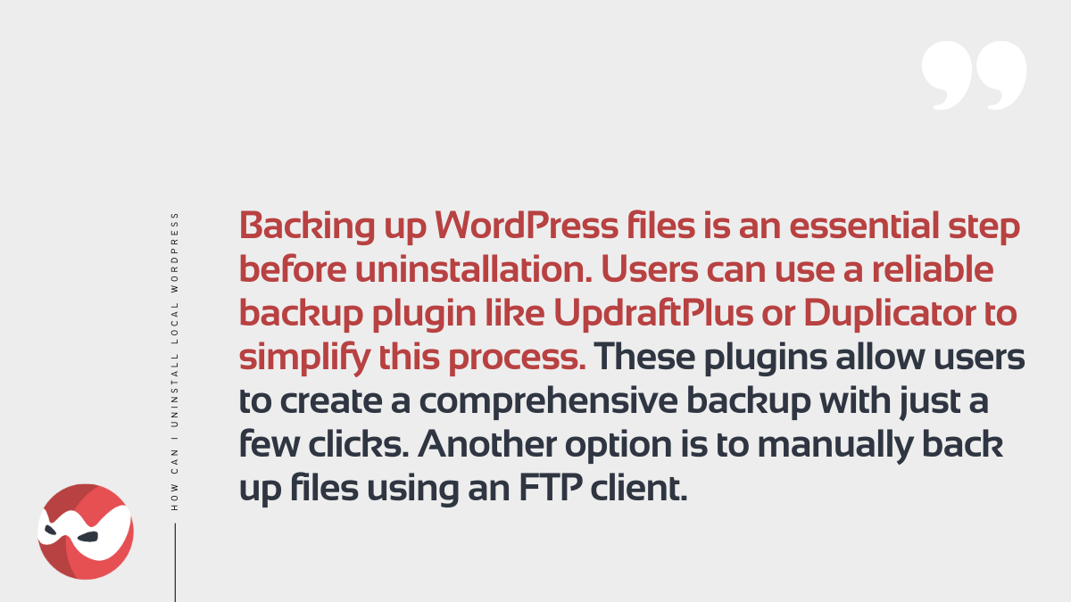 Backing Up Your WordPress Files