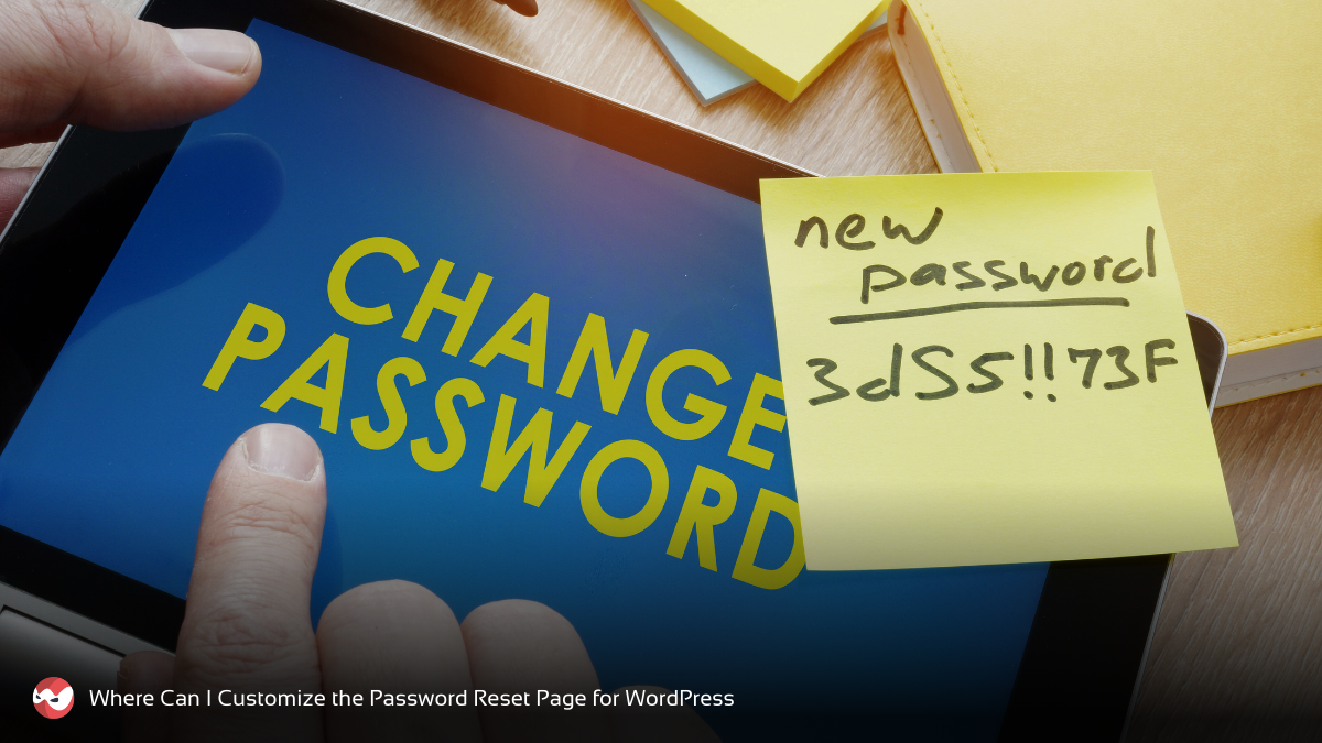 Accessing Password Reset Page Settings